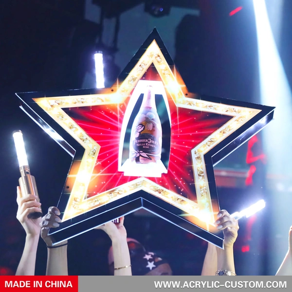 Nightclub Star Bottle Presenter Glorifier Display