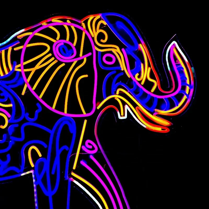 ネオンライトサイン象 - カスタムネオンLEDサイン