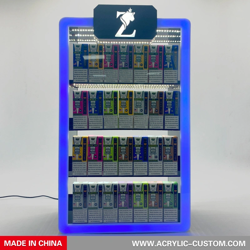 7 色の電子タバコのショーケース - LED 電子タバコのアクリル ディスプレイ ケース