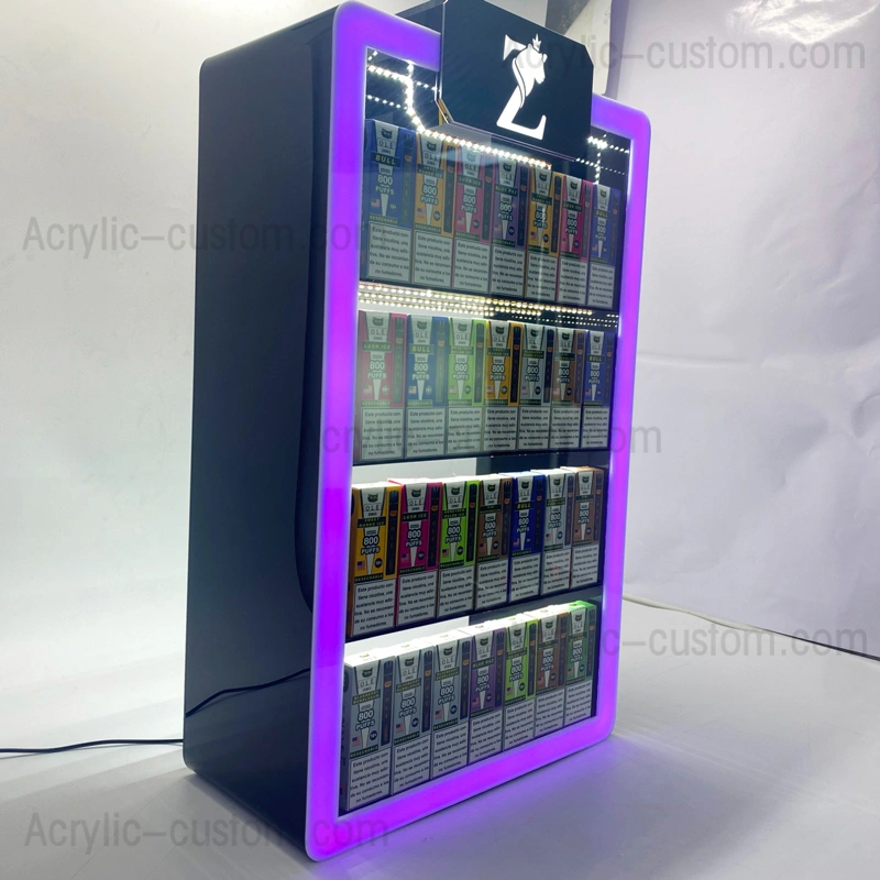 7 色の電子タバコのショーケース - LED 電子タバコのアクリル ディスプレイ ケース