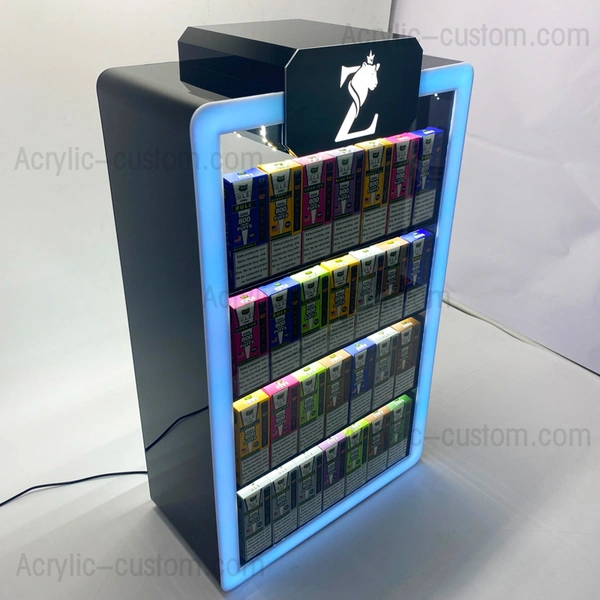 Vitrine de vape 7 couleurs - vitrine acrylique LED pour e-cigarette