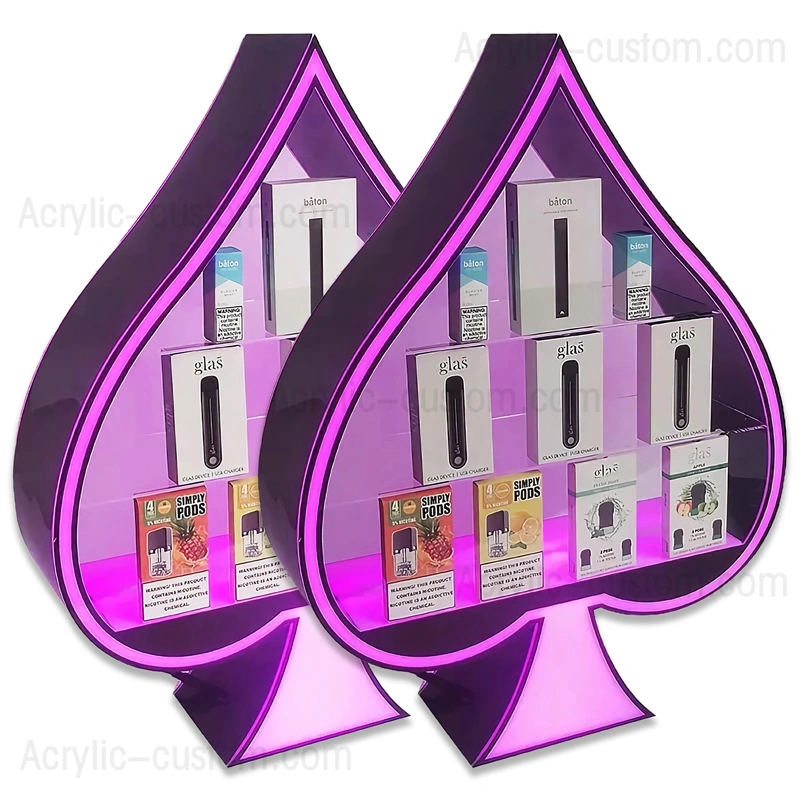 アクリル蒸気/蒸気ディスプレイ スタンド - CBD ボックス多層ディスプレイ ケース