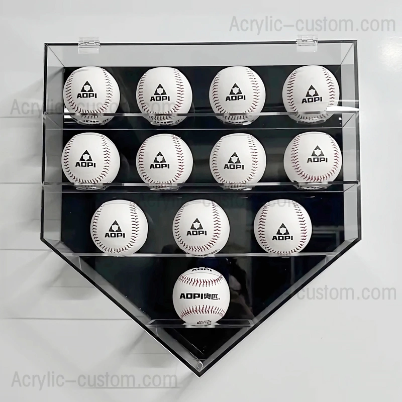 野球用ディスプレイケース ウォールマウント - カスタムアクリルディスプレイケース