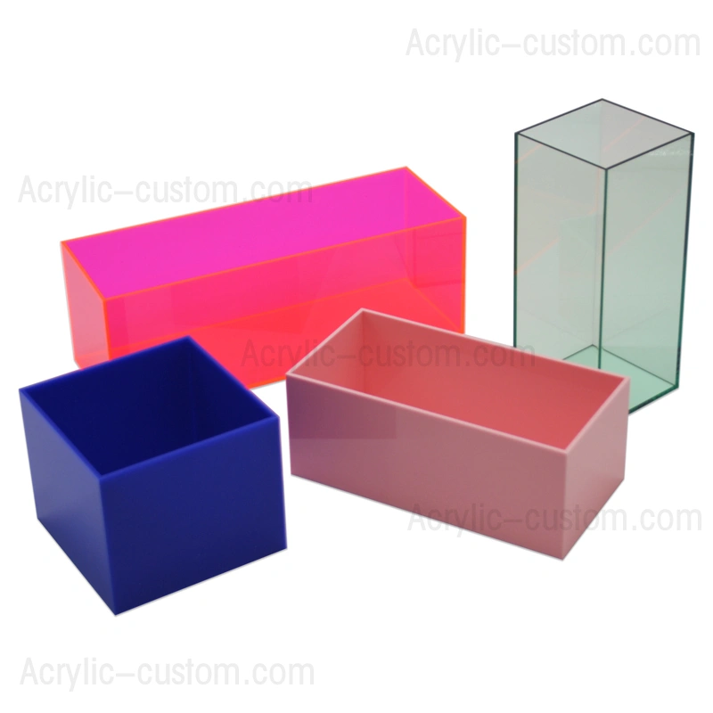 カラフルなアクリルキューブスクエアアクリルボックス | カラフルなアクリルキューブ アクリル製ディスプレイケース
