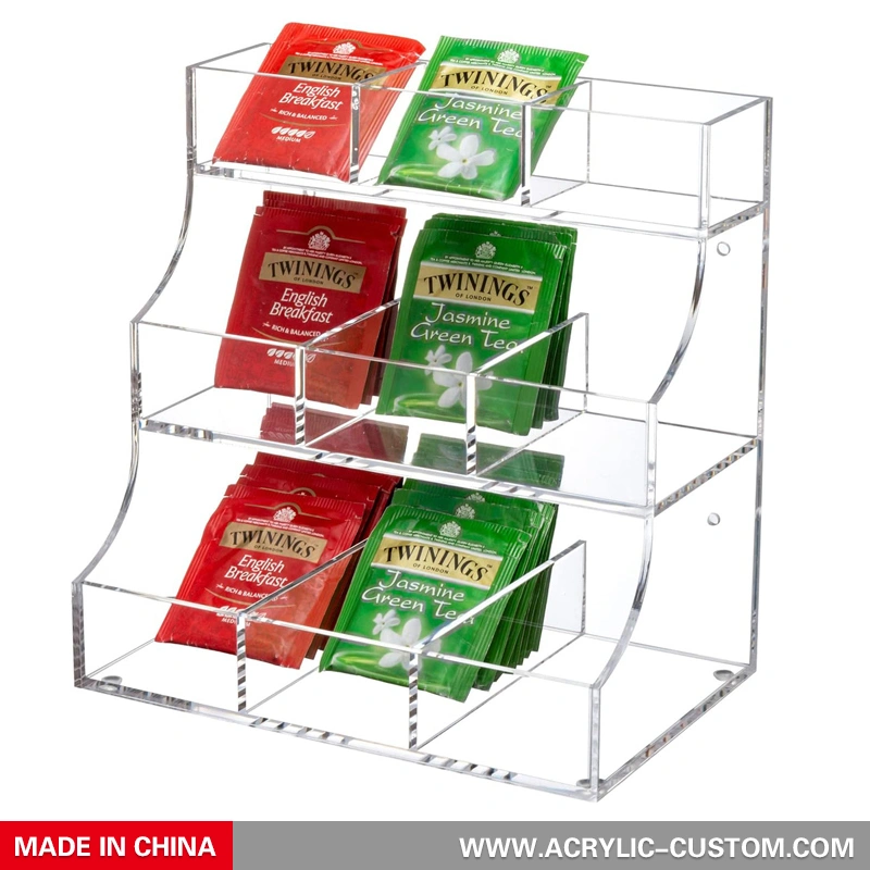 アクリル製ティーバッグ収納オーガナイザーボックス - ティーバッグホルダー