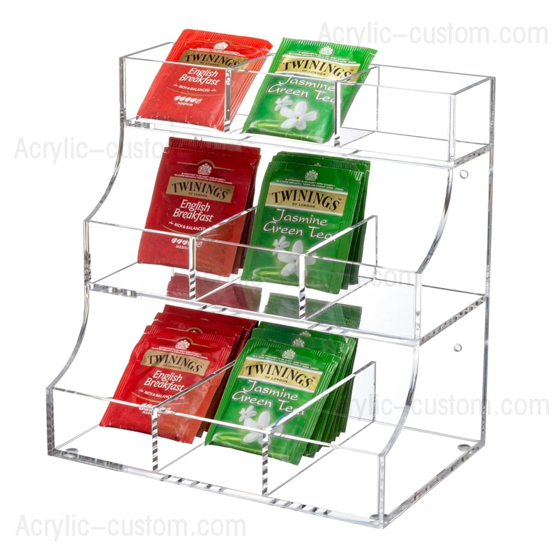アクリル製ティーバッグ収納オーガナイザーボックス - ティーバッグホルダー