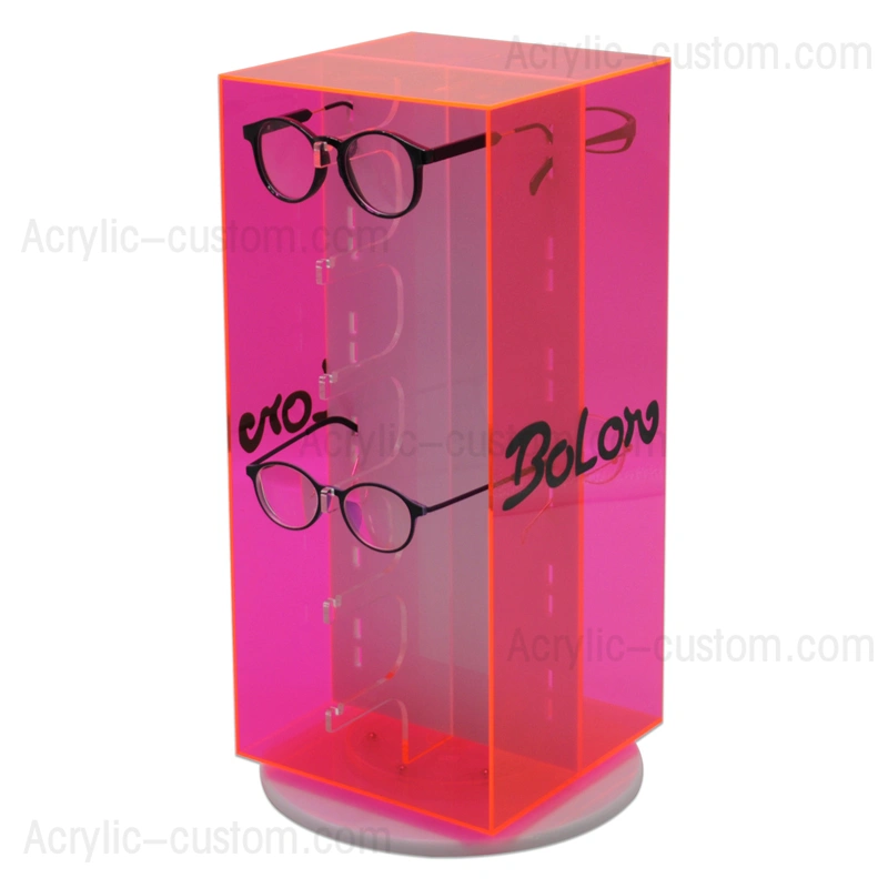 メガネ/サングラス ディスプレイ スタンド - 360 回転アクリル ディスプレイ ケース