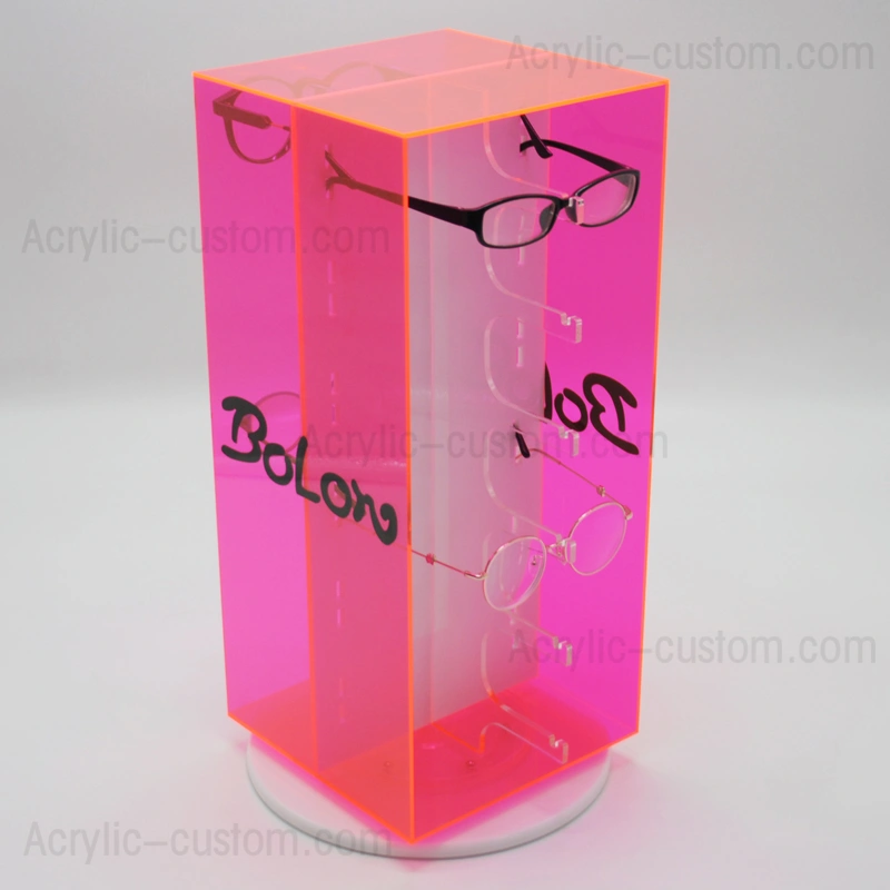 メガネ/サングラス ディスプレイ スタンド - 360 回転アクリル ディスプレイ ケース