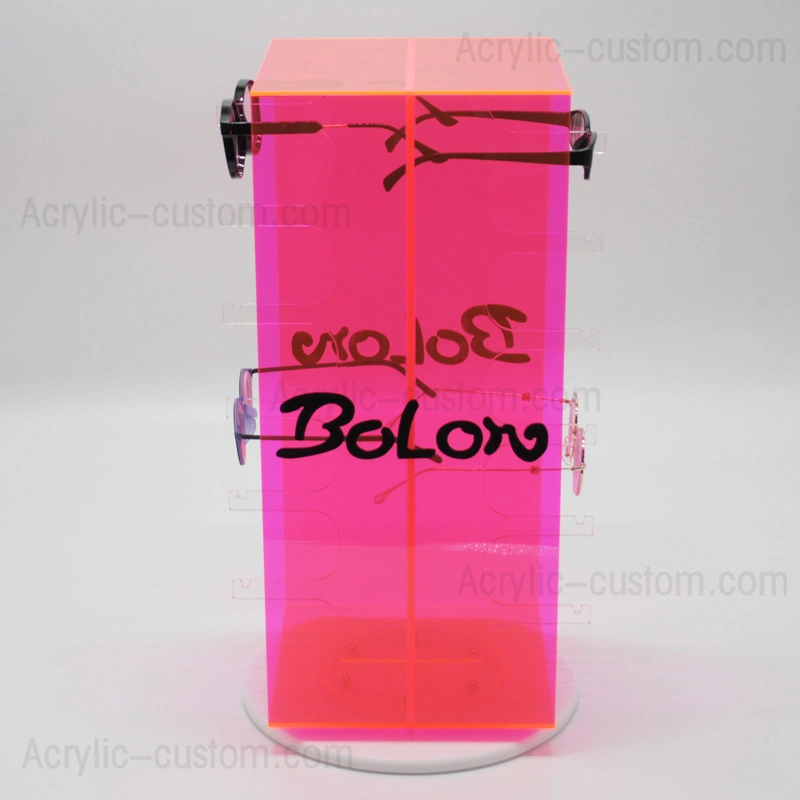 メガネ/サングラス ディスプレイ スタンド - 360 回転アクリル ディスプレイ ケース