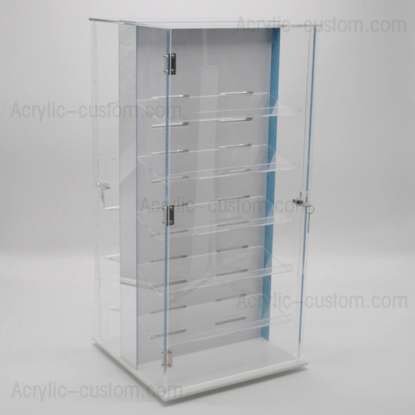 Glasses Display Cabinet With Lock - Rotating Acrylic Display Cases