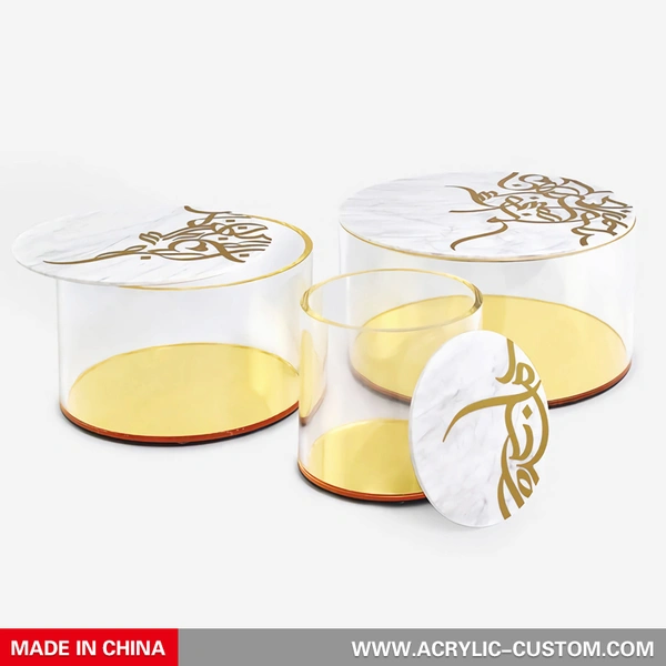 Custom Round Acrylic Box - Ramadan Box Candy Storage Container