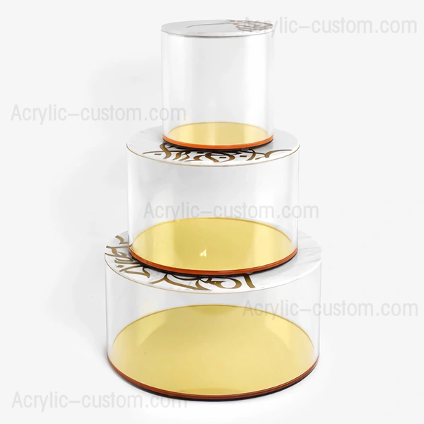 Custom Round Acrylic Box - Ramadan Box Candy Storage Container