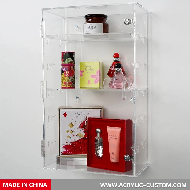 透明アクリルショーケース - 壁掛けアクリルディスプレイケース