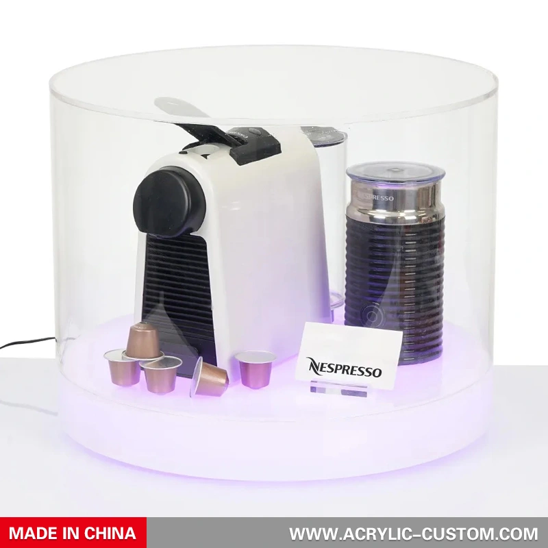 ラウンドアクリルディスプレイケース - ラウンドベースショーケースカスタムディスプレイケース