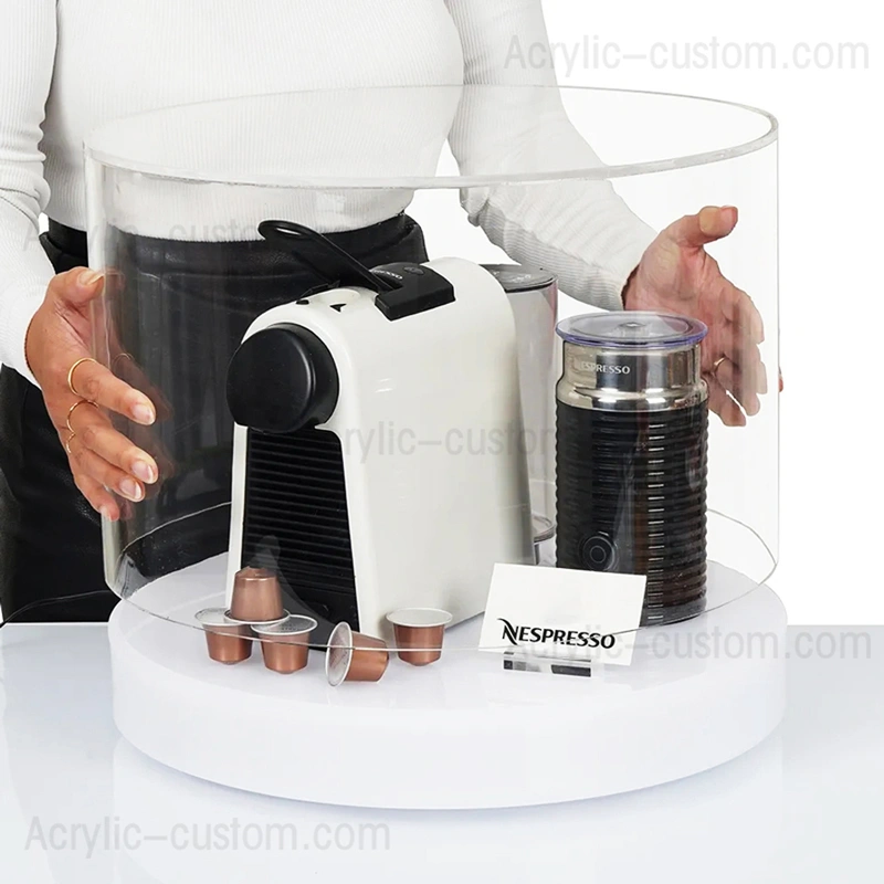 ラウンドアクリルディスプレイケース - ラウンドベースショーケースカスタムディスプレイケース