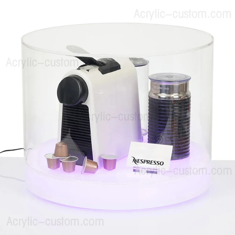 ラウンドアクリルディスプレイケース - ラウンドベースショーケースカスタムディスプレイケース