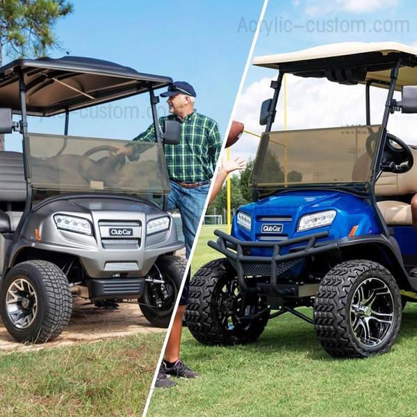 ゴルフカート折りたたみ式フロントガラス | アクリル抗紫外線フロントガラス