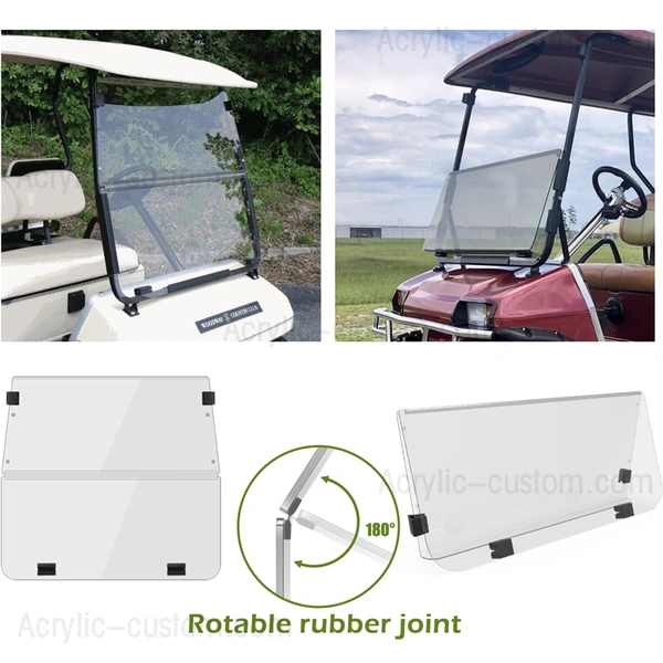 2000 アップ ds クラブ ゴルフ カート フロントガラス - 折りたたみ式クリア フロントガラス