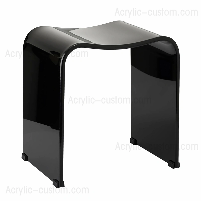 アクリル ブラック シャワー スツール - U 字型のバスルーム スツール