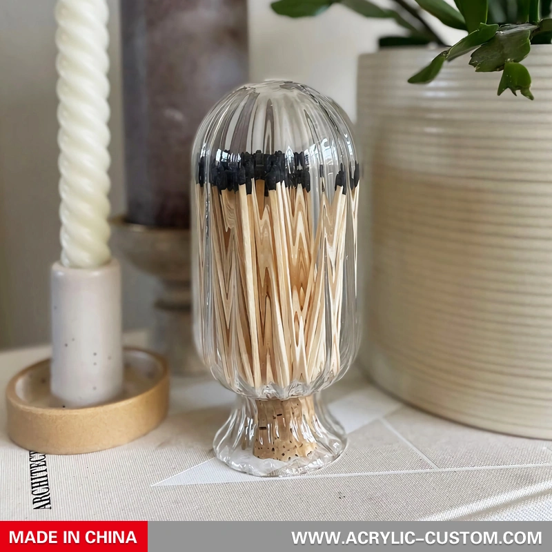 Kleine Streichholz-Cloche-Glasflasche mit Schlagbolzen