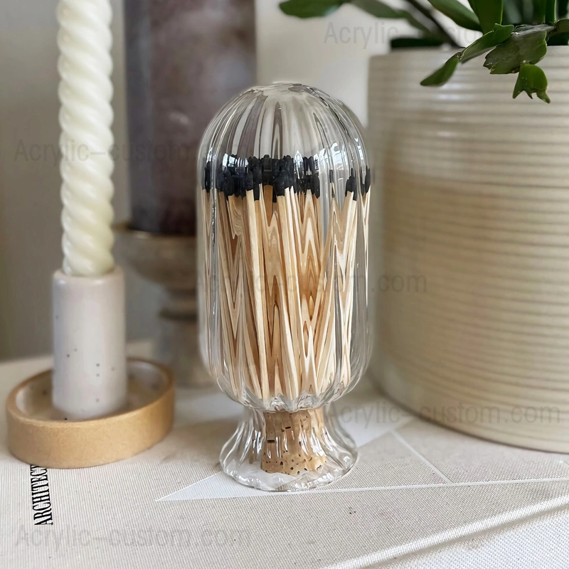 Kleine Streichholz-Cloche-Glasflasche mit Schlagbolzen