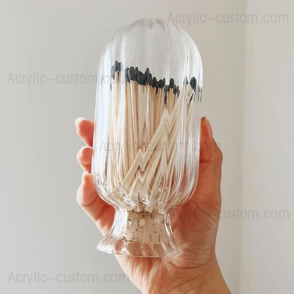 Small Match Cloche Glass Bottle With Striker