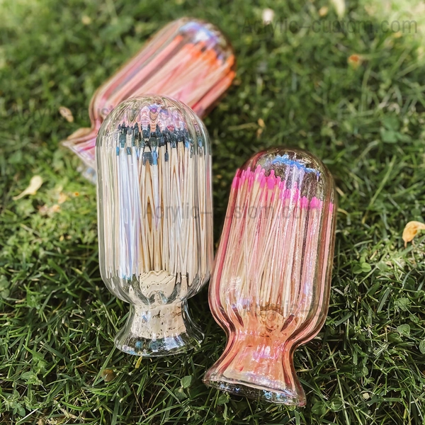 Small Match Cloche Glass Bottle With Striker