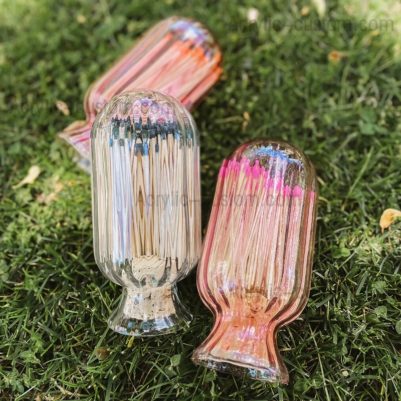 Kleine Streichholz-Cloche-Glasflasche mit Schlagbolzen