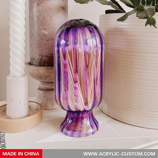 スモールカラーマッチクローシュ - ガラスマッチジャー