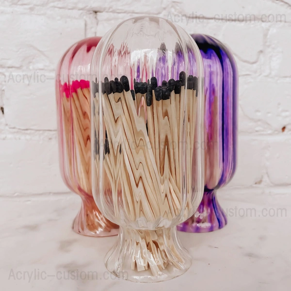 スモールカラーマッチクローシュ - ガラスマッチジャー