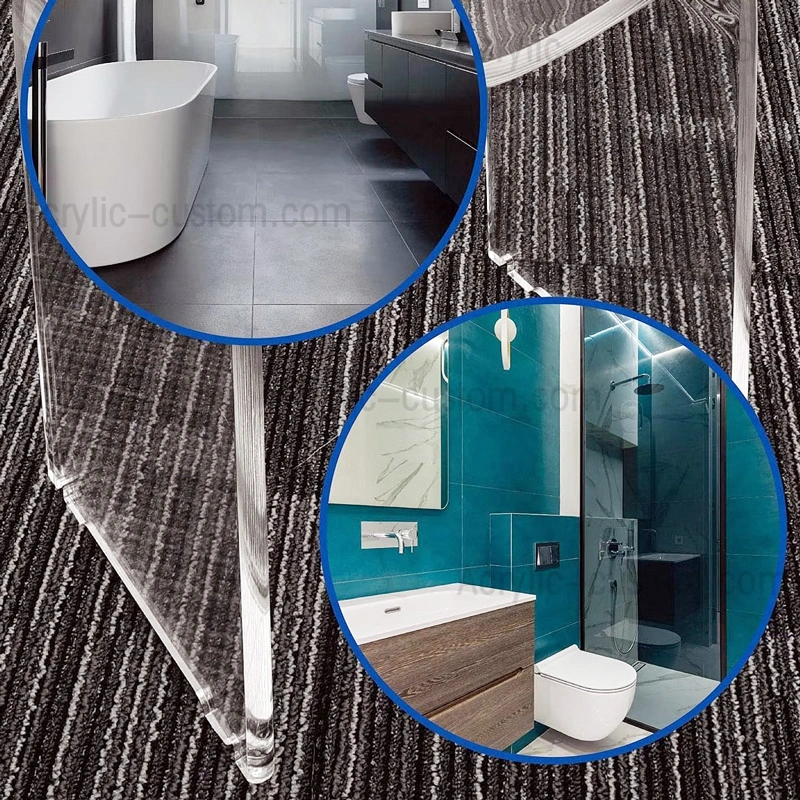 アクリル シャワー ベンチ - バスルーム クリア ルーサイト スツール