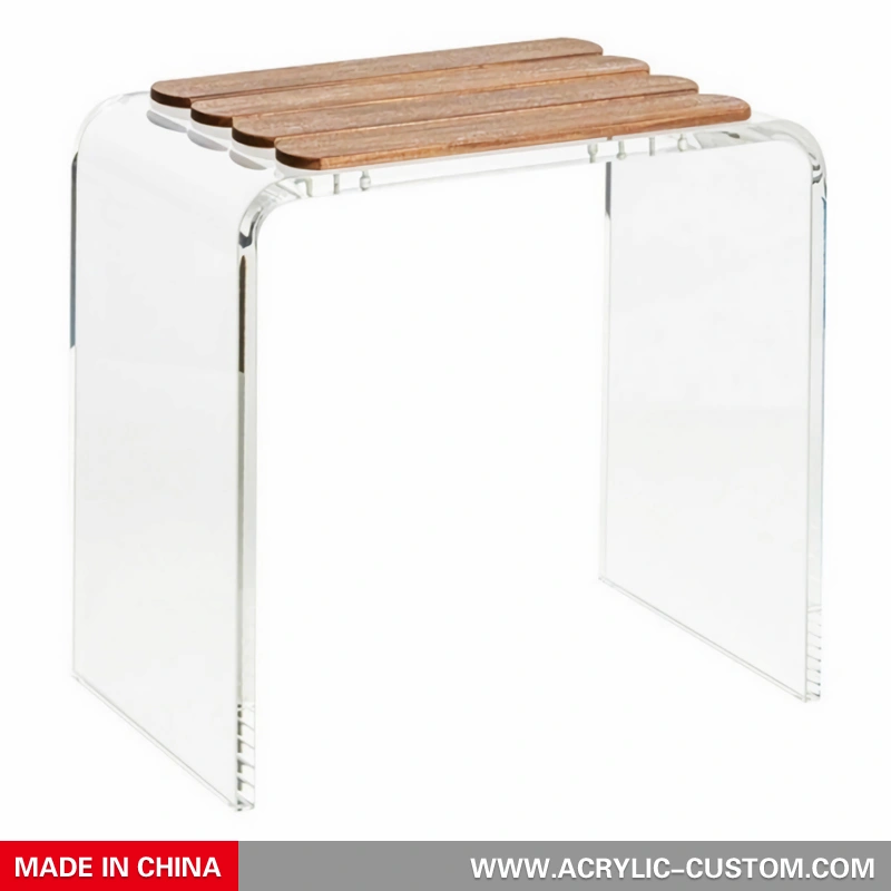バスルーム アクリル シャワー ベンチ - クリア アクリル スツール