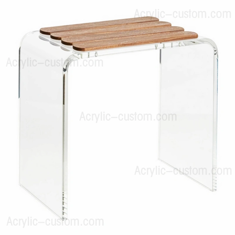 バスルーム アクリル シャワー ベンチ - クリア アクリル スツール