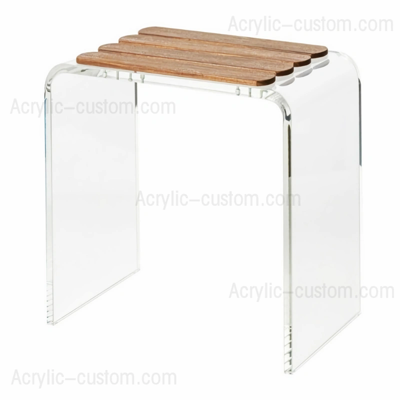 バスルーム アクリル シャワー ベンチ - クリア アクリル スツール