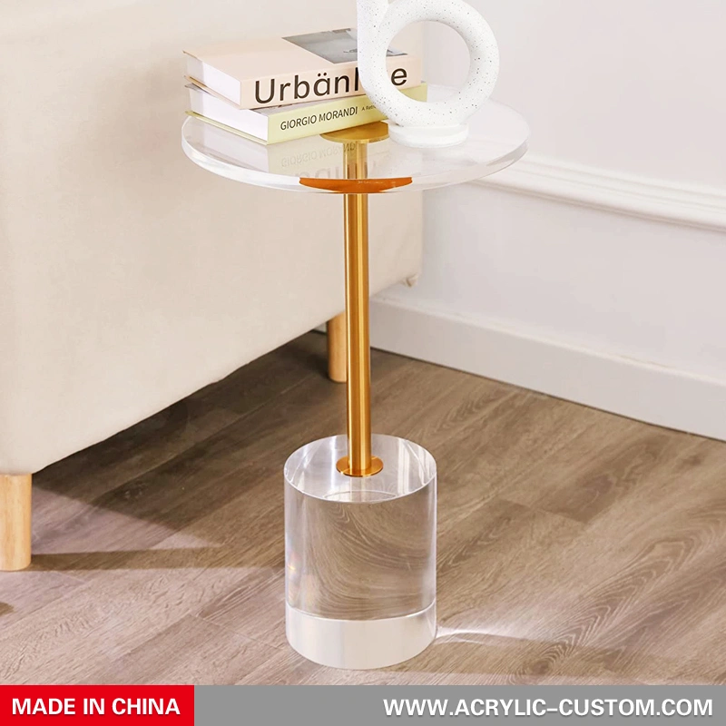 クリアアクリルサイドテーブル - ラウンドアクリルテーブル