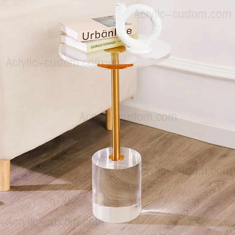 クリアアクリルサイドテーブル - ラウンドアクリルテーブル