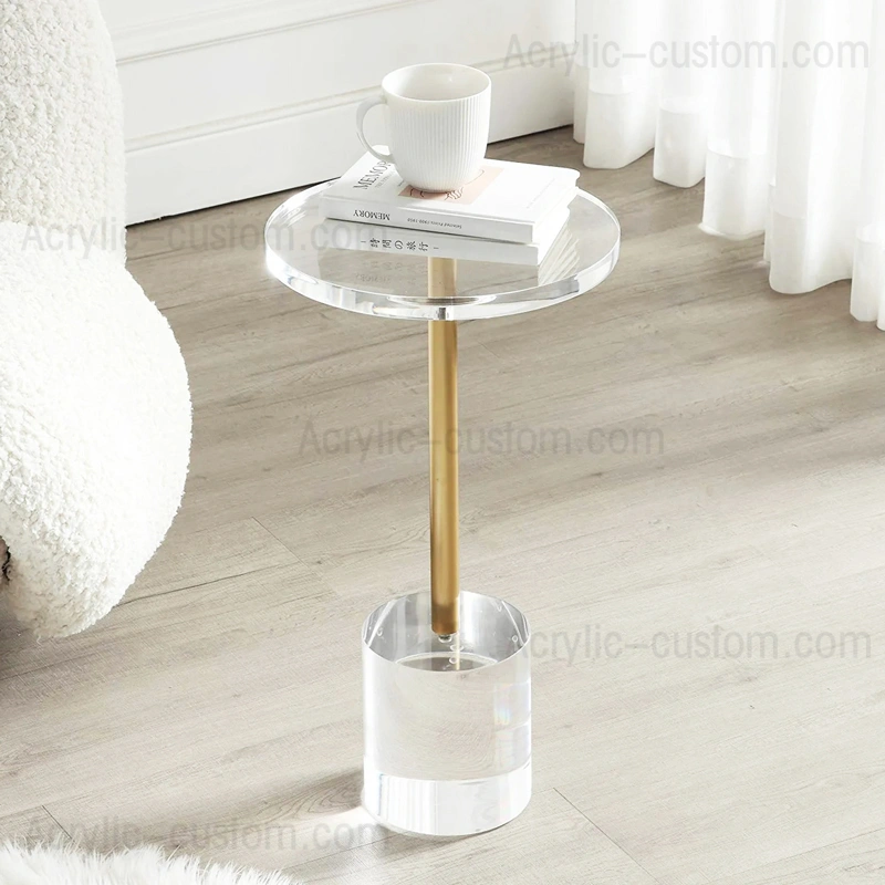 クリアアクリルサイドテーブル - ラウンドアクリルテーブル