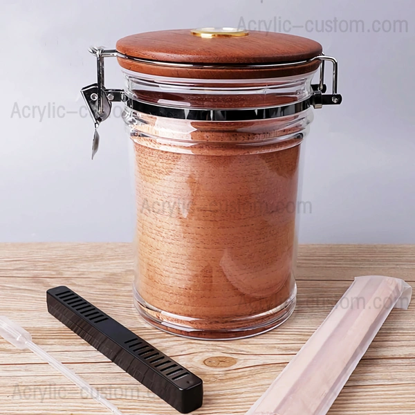 シガー ジャー ヒュミドール - 25 本の葉巻用アクリル ヒュミドール ジャー