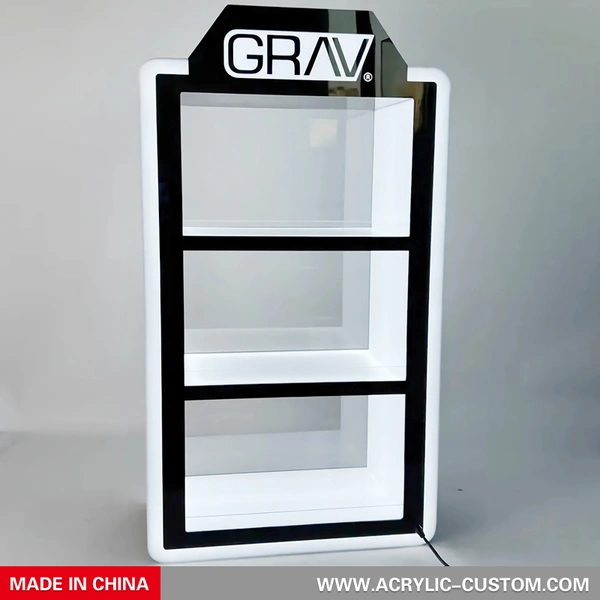 小売アクリル アーク ディスプレイ - LED ライト付き電子タバコ ディスプレイ