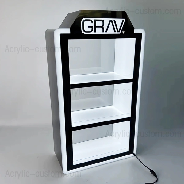 小売アクリル アーク ディスプレイ - LED ライト付き電子タバコ ディスプレイ