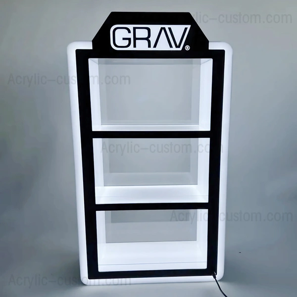 小売アクリル アーク ディスプレイ - LED ライト付き電子タバコ ディスプレイ