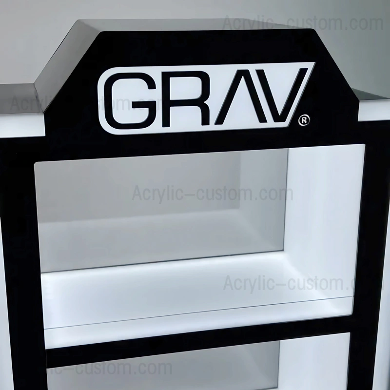 小売アクリル アーク ディスプレイ - LED ライト付き電子タバコ ディスプレイ