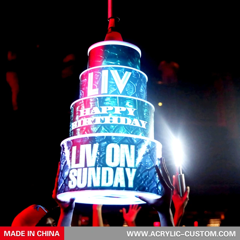 LEDケーキをライトアップ - カスタムLEDハッピーバースデーケーキ