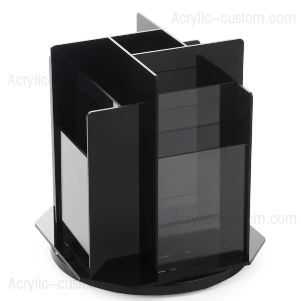 黒の回転パンフレット ホルダー - アクリル パンフレット スタンド