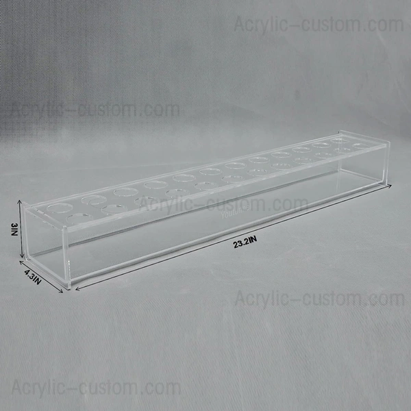 長方形の花のセンターピース - 低い花柄のアクリル花瓶