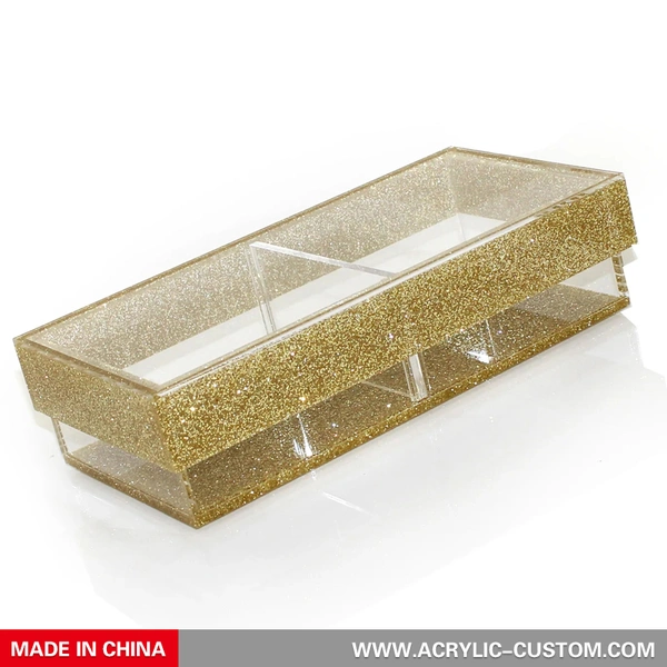 小さなアクリルの取り外し可能な仕切りトレイ - ルーサイトセクショントレイ