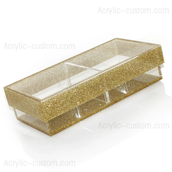 小さなアクリルの取り外し可能な仕切りトレイ - ルーサイトセクショントレイ