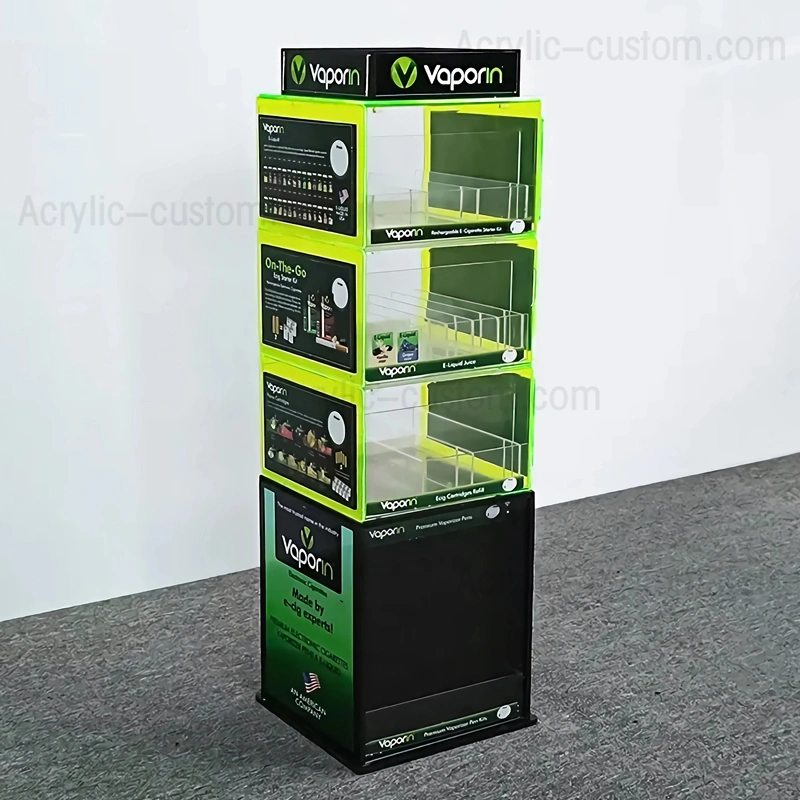 蒸気ディスプレイラック - カスタム小売アクリル蒸気ディスプレイ