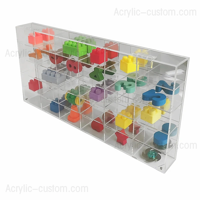 透明な壁掛けディスプレイケース - 5層アクリルディスプレイキャビネット