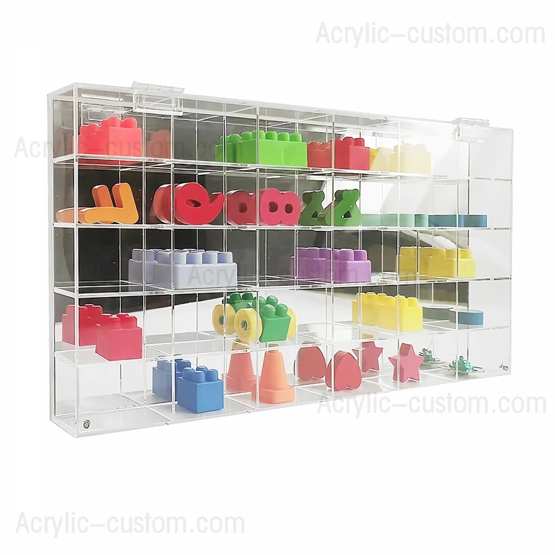 透明な壁掛けディスプレイケース - 5層アクリルディスプレイキャビネット